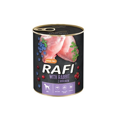 Rafi z królikiem, borówką i żurawiną 800 g Rafi Rafi z królikiem, borówką i żurawiną 800 g Rafi