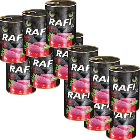 Rafi Cat karma bezzbożowa z cielęciną 12 x 400 g Rafi Rafi Cat karma bezzbożowa z cielęciną 12 x 400 g Rafi