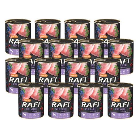 Rafi z królikiem, borówką i żurawiną 12 x 800 g Rafi Rafi z królikiem, borówką i żurawiną 12 x 800 g Rafi