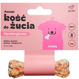 AZANKI Kość hipoalergiczna ze skóry jelenia z królikiem i probiotykiem PUPPY 10cm Brit