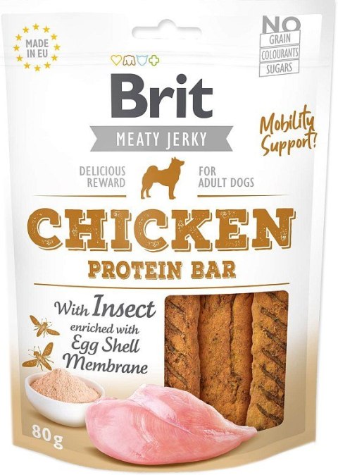 Brit Jerky Chicken Protein Bar with instect - Kurczak - przysmak dla psa - 80 g Brit Brit Jerky Chicken Protein Bar with instect - Kurczak - przysmak dla psa - 80 g Brit