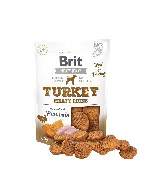 Brit Jerky Turkey Meaty Coins - Indyk - przysmak dla szczeniąt - 80g Brit Brit Jerky Turkey Meaty Coins - Indyk - przysmak dla szczeniąt - 80g Brit