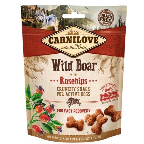 CARNILOVE Fresh Crunchy Dzik z dziką różą - przysmak dla psa - 200 g CARNILOVE