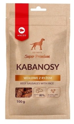 MACED Kabanosy wołowe z ryżem - przysmak dla psa - 100 g MACED
