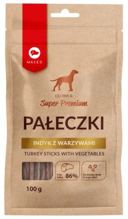 MACED Pałeczki indyk z warzywami - przysmak dla psa - 100 g MACED