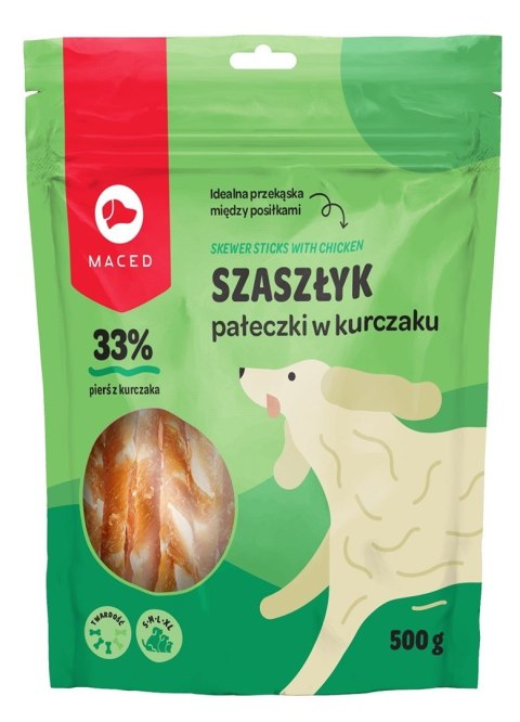 MACED Przysmak dla psa - pałeczki wołowe białe z kurczakiem 500g MACED MACED Przysmak dla psa - pałeczki wołowe białe z kurczakiem 500g MACED