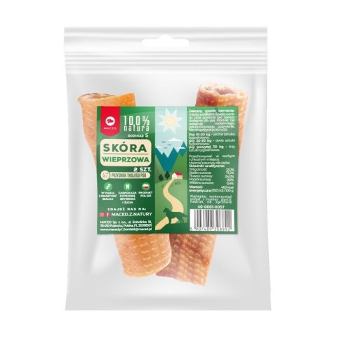 MACED Skóra wieprzowa - gryzak dla psa - 200 g 2 szt. MACED