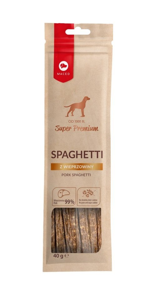 MACED Spaghetti z wieprzowiny - przysmak dla psa - 40 g MACED MACED Spaghetti z wieprzowiny - przysmak dla psa - 40 g MACED