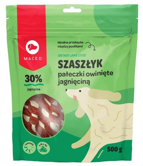 MACED Szaszłyk Pałeczki owinięte jagnięciną - przysmak dla psa - 500g MACED MACED Szaszłyk Pałeczki owinięte jagnięciną - przysmak dla psa - 500g MACED