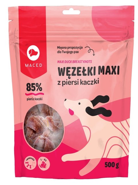 MACED Węzełki maxi z piersi kaczki - przysmak dla psa - 500g MACED MACED Węzełki maxi z piersi kaczki - przysmak dla psa - 500g MACED