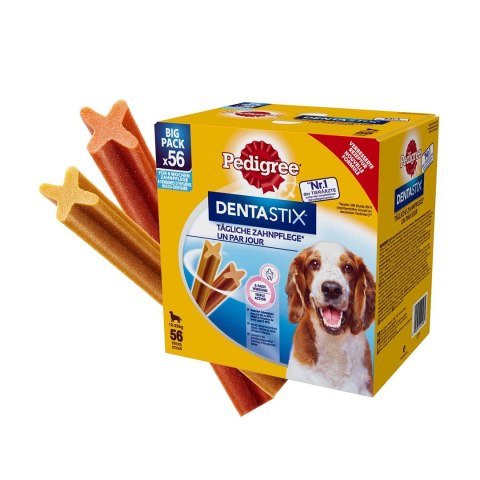 PEDIGREE DentaStix Medium - przysmak dentystyczny dla psów średnich ras - 56 sztuk (8 x180g) Pedigree PEDIGREE DentaStix Medium - przysmak dentystyczny dla psów średnich ras - 56 sztuk (8 x180g) Pedigree