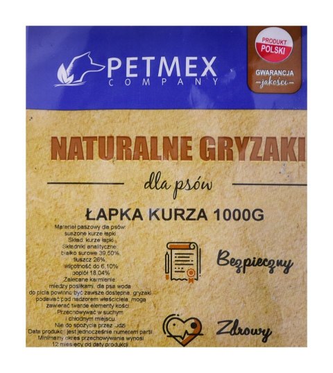 PETMEX Łapka kurza - gryzak dla psa - 1 kg PETMEX PETMEX Łapka kurza - gryzak dla psa - 1 kg PETMEX