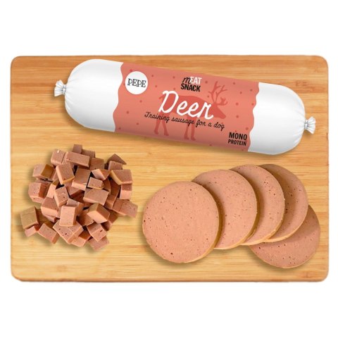 Paka Zwierzaka Pepe kiełbaski meat snack jeleń 200g PAKA ZWIERZAKA Paka Zwierzaka Pepe kiełbaski meat snack jeleń 200g PAKA ZWIERZAKA