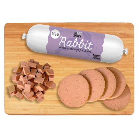Paka Zwierzaka Pepe kiełbaski meat snack królik 200g PAKA ZWIERZAKA Paka Zwierzaka Pepe kiełbaski meat snack królik 200g PAKA ZWIERZAKA