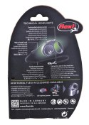 Smycz flexi automatyczna Black Design S taśma 5 m - dla psa do 15 kg, kolor srebrny Flexi