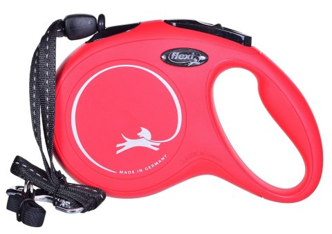 Smycz flexi automatyczna New Classic M linka 8 m - dla psa do 20 kg, kolor czerwony Flexi