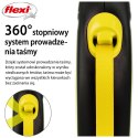Smycz flexi automatyczna New Neon S taśma 5 m - dla psa do 15 kg, kolor żółty Flexi