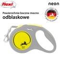 Smycz flexi automatyczna New Neon S taśma 5 m - dla psa do 15 kg, kolor żółty Flexi