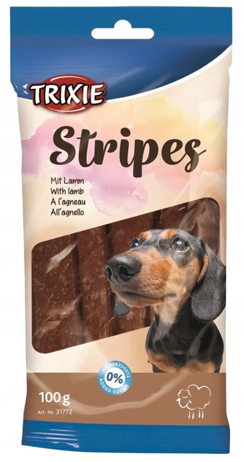 TRIXIE Stripes Paski z jagnięciny - przysmak dla psa - 100 g TRIXIE