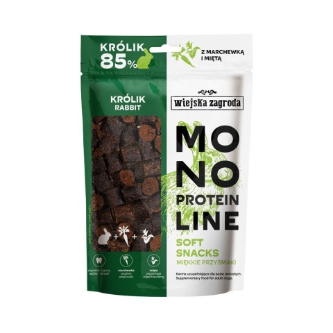 WIEJSKA ZAGRODA Monoproteinowy soft snacks Królik (dorosły) - Przysmak dla psa - 115g Wiejska zagroda