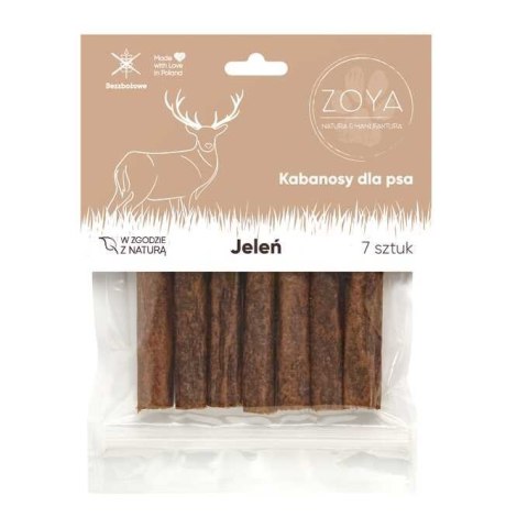 ZOYA Kabanosy z jelenia - Przysmak dla psów - 7szt ZOYA ZOYA Kabanosy z jelenia - Przysmak dla psów - 7szt ZOYA