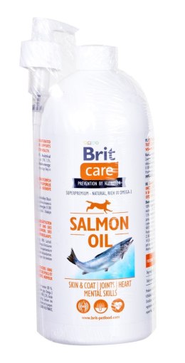 BRIT CARE Olej z łososia - suplement diety na sierść i skórę dla psów i kotów - 1000 ml Brit