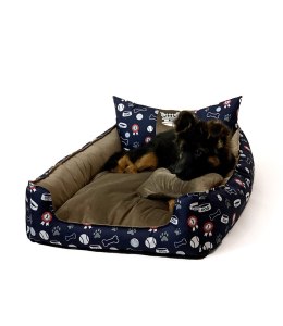 GO GIFT Korona Legowisko dla psa i kota XXL - brązowy - 110x90x18 cm Go Gift