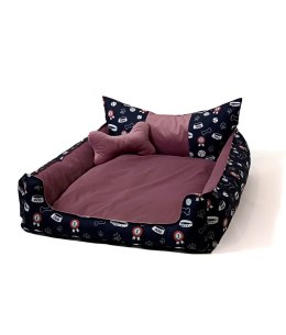 GO GIFT Korona Legowisko dla psa i kota XXL - różowy - 110x90x18 cm Go Gift