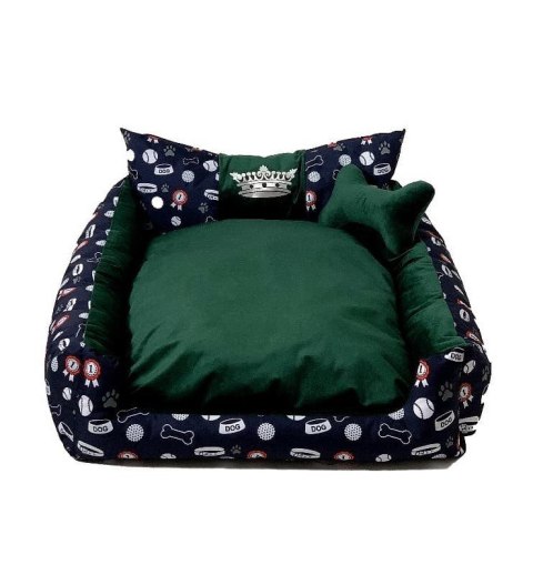 GO GIFT Korona Legowisko dla psa i kota XXL - zielony - 110x90x18 cm Go Gift GO GIFT Korona Legowisko dla psa i kota XXL - zielony - 110x90x18 cm Go Gift