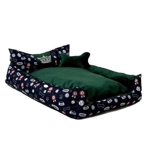 GO GIFT Korona Legowisko dla psa i kota XXL - zielony - 110x90x18 cm Go Gift GO GIFT Korona Legowisko dla psa i kota XXL - zielony - 110x90x18 cm Go Gift