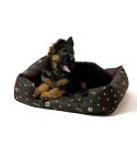 GO GIFT Kostka Legowisko dla psa XL - brązowy - 75x55x15 cm Go Gift