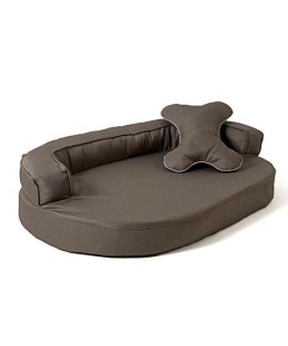 GO GIFT Sofa owalna - legowisko dla zwierząt brąz - 100 x 65 x 10 cm Go Gift