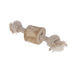 KERBL Szarpak dla psa, prosty, juta/bawełna, drewno kawowe, 20 cm KERBL