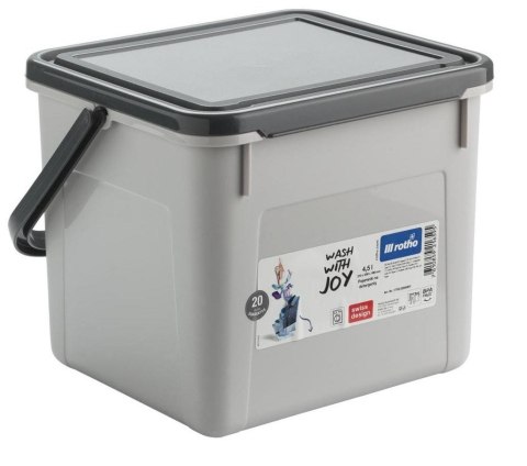 ROTHO Pojemnik na detergenty 3kg 4.5L coolgrey/antracyt Rotho ROTHO Pojemnik na detergenty 3kg 4.5L coolgrey/antracyt Rotho