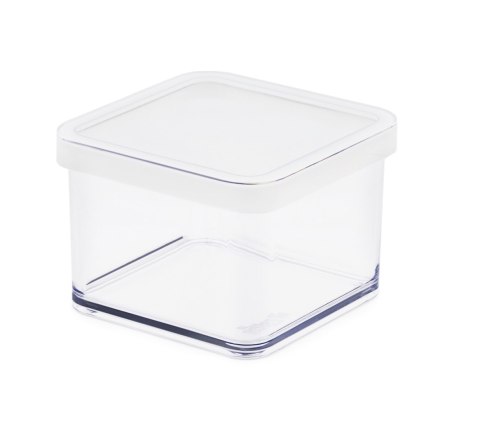 Rotho Pojemnik na przysmaki kwadratowy 0.5L LOFT transparentny/biały Rotho