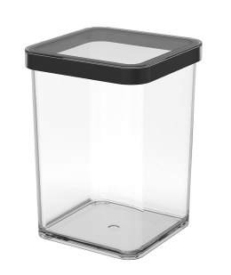 Rotho Pojemnik na przysmaki kwadratowy 1.0L LOFT transparentny/czarny Rotho