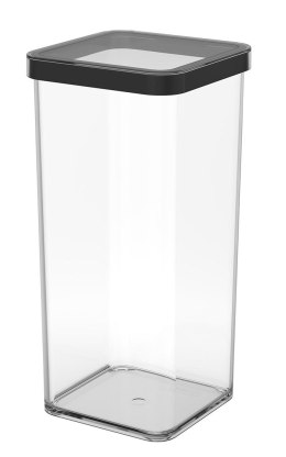Rotho Pojemnik na przysmaki kwadratowy 1.5L LOFT transparentny/czarny Rotho