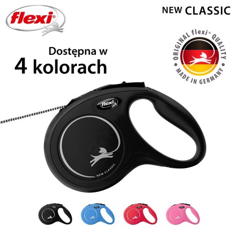 Smycz flexi automatyczna New Classic M linka 5 m - dla psa do 20 kg, kolor czarny Flexi Smycz flexi automatyczna New Classic M linka 5 m - dla psa do 20 kg, kolor czarny Flexi