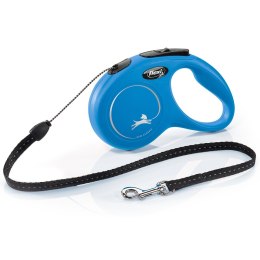 Smycz flexi automatyczna New Classic S linka 5m - dla psa do 12 kg, kolor niebieski Flexi