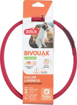 ZOLUX Obroża LED silikon BIVOUAK czerwona ZOLUX