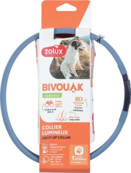 ZOLUX Obroża LED silikon BIVOUAK niebieska ZOLUX