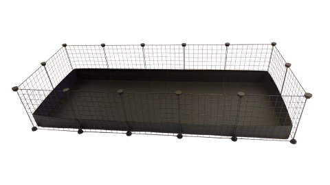 C&C Klatka modułowa 5x2 świnka królik jeż czarna, 180 x 75 x 37 cm C&C C&C Klatka modułowa 5x2 świnka królik jeż czarna, 180 x 75 x 37 cm C&C