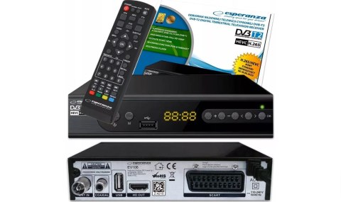 ESPERANZA TUNER DVB-T2 H.265/HEVC EV106R Esperanza ESPERANZA TUNER DVB-T2 H.265/HEVC EV106R Esperanza