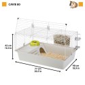 FERPLAST Cavie 80 - klatka dla świnki morskiej - 78x48x42 cm FERPLAST