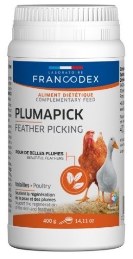 FRANCODEX Pluma-Pick preparat dla drobiu stymulujacy wzrost piór 400g FRANCODEX