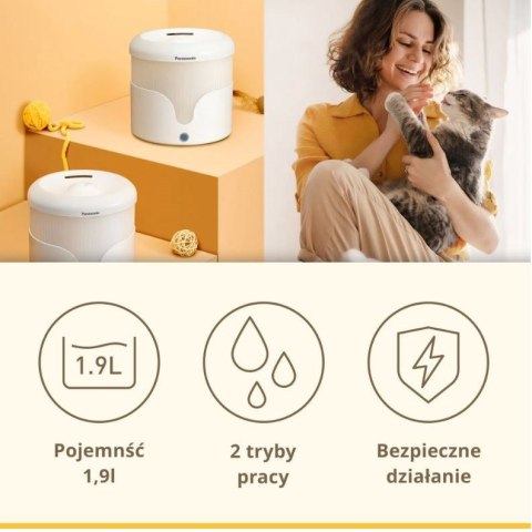 Poidło fontannowe dla zwierząt Panasonic CP-JNW01CW, białe Panasonic Poidło fontannowe dla zwierząt Panasonic CP-JNW01CW, białe Panasonic