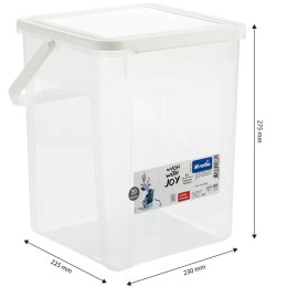ROTHO Pojemnik na detergenty 5kg 9L transparentny/biały Rotho