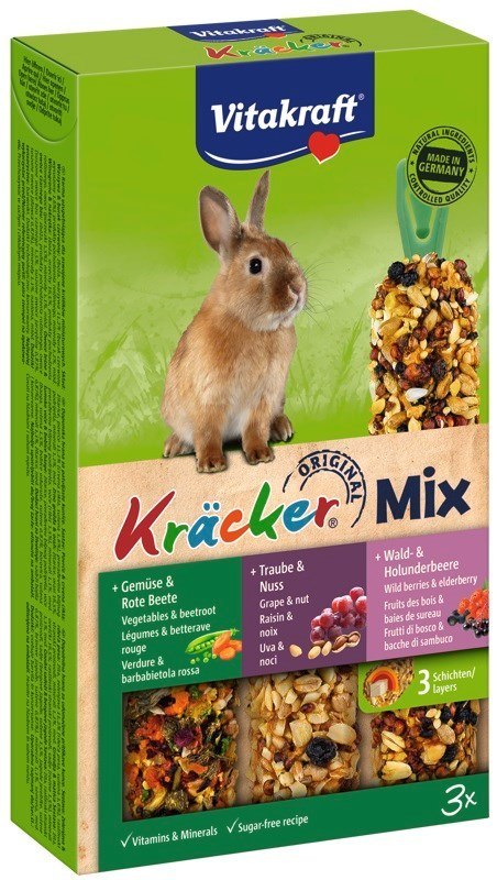 VITAKRAFT KRACKER owo leśne/orzechowe/warzywne dla królika 3szt Vitakraft VITAKRAFT KRACKER owo leśne/orzechowe/warzywne dla królika 3szt Vitakraft