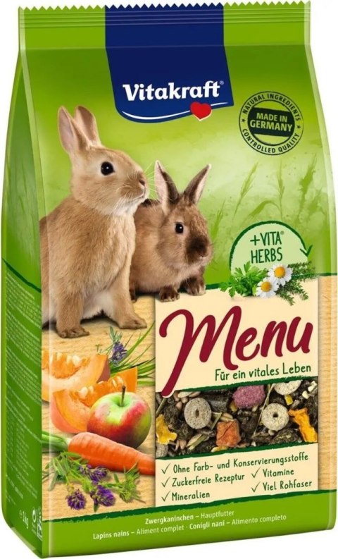 VITAKRAFT MENU VITAL karma dla królika 3kg Vitakraft VITAKRAFT MENU VITAL karma dla królika 3kg Vitakraft