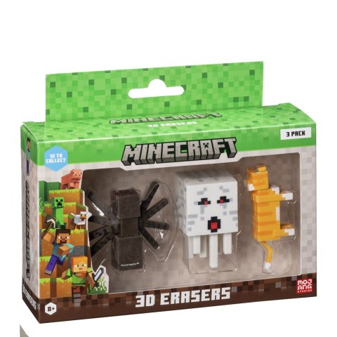 MINECRAFT 3D ERASERS - 3 PACK VER.A P.M.I. Kids World MINECRAFT 3D ERASERS - 3 PACK VER.A P.M.I. Kids World